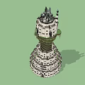 Unique Tower Like Hotel Building With Spiral Design And Castle Inspired Top