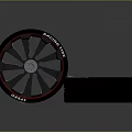 Car Sport Racing Tyres With Black Alloy Rims And Red Accent Stripes