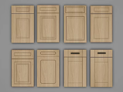 Different Wooden Kitchen Cabinet Door Designs For Home Renovation 3d model