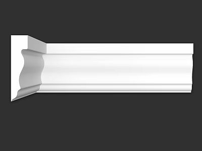 White Decorative Molding For Interior Exterior With Sleek Design And Smooth Surface 3d model