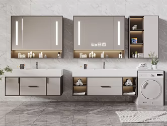 modern washing table washing cabinet 3d model