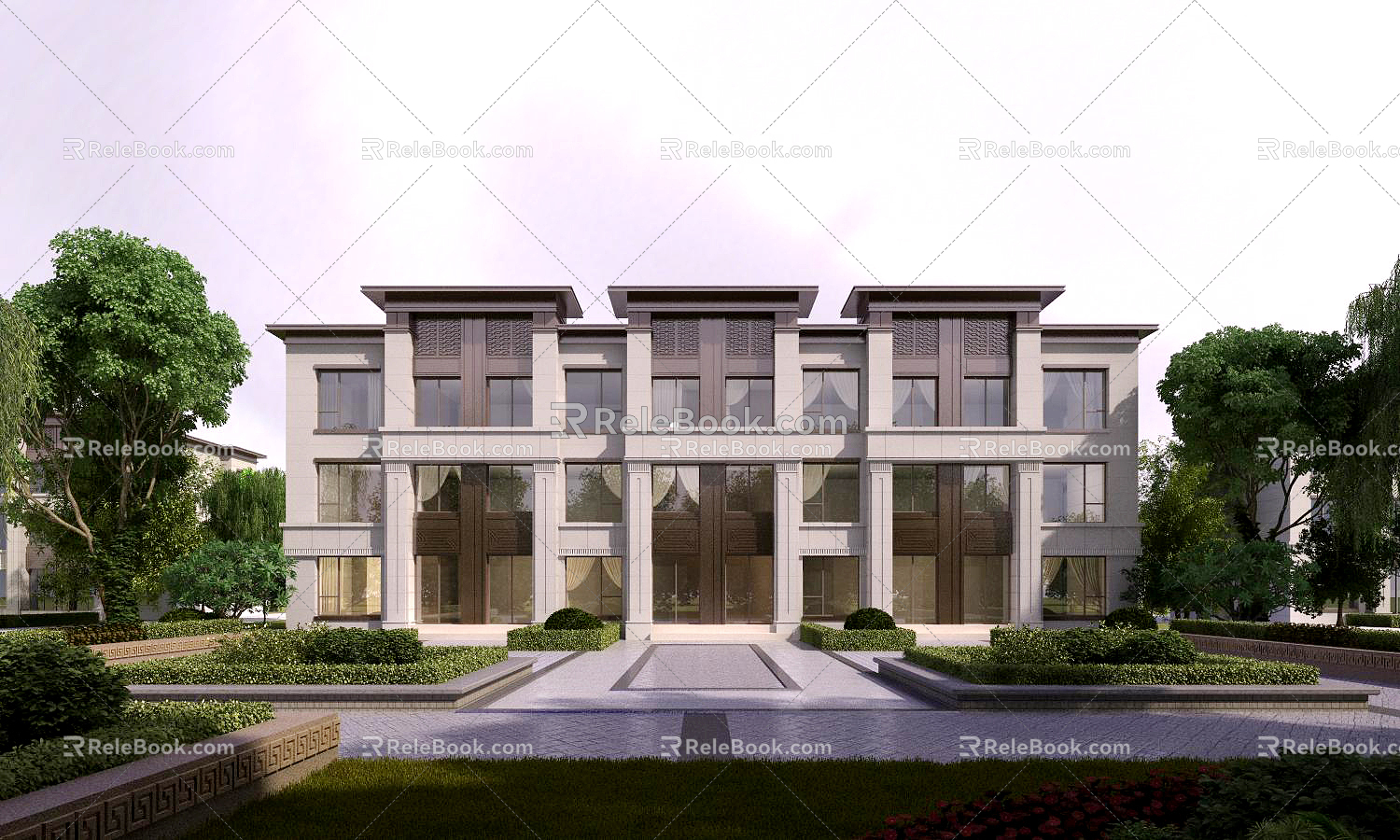 New Chinese Townhouse 3d model