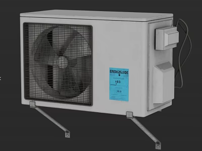 Energy Star Certified Air Conditioning Fan With Stable Metal Stand And Modern Design 3d model