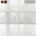 Light Colored Wooden Flooring With Herringbone Pattern And Smooth Wood Grain Surface 3d model