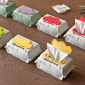 Colorful Disposable Wipes With Various Colored Packages For Daily Living Essentials And Home Use