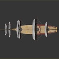 Chinese ancient ship ancient warship large ancient ship ancient warship 3d model