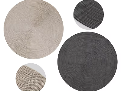 Round Rugs With Spiral Texture In Multiple Colors For Modern Home Decor 3d model