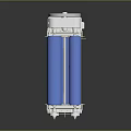 Industrial Processing Equipment With Blue Rollers And Metal Frame Structure