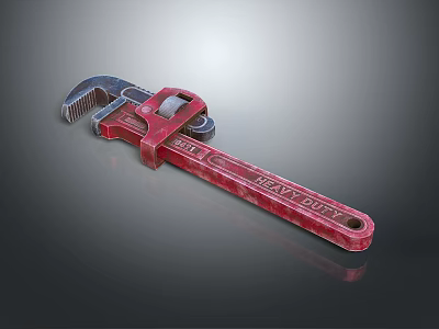 Red Adjustable DEWALT Wrench Professional Hardware Tool For Home Repair 3d model