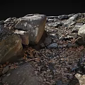 Wood And Stone Natural Materials With Rough Texture In Outdoor Scenery Elements