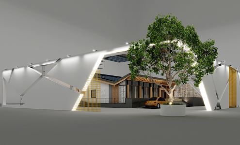 Modern Exhibition Hall 3d model