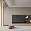Modern TV background wall 3d model