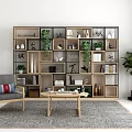 Modern Shelf Bookshelf 3d model