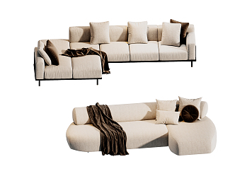 modern corner sofa multiplayer sofa corner sofa 3d model