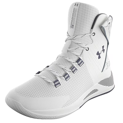 White Under Armour Sports Cap With Breathable Mesh And Brand Logo Design 3d model