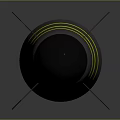 Detailed Missile Weapon with Black Body Yellow Stripes and Rear Fins in 3D Render