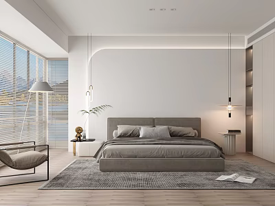 Modern Bedroom Simple Bedroom 3d model