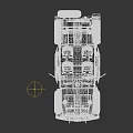 Armored Military Off-Road Vehicle With Large Tires Beige Antennas Worn Metal Frame And Side Windows