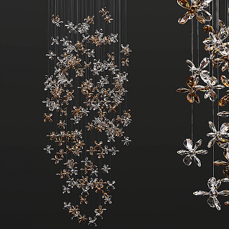 Modern Crystal Chandelier Decorative Chandelier Living Room Dining Room Chandelier 3d model