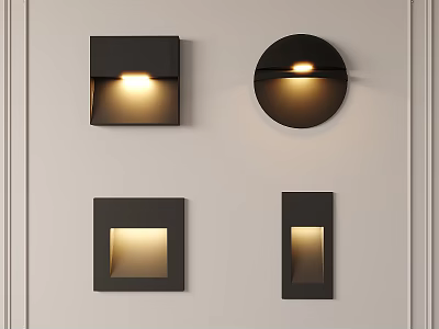 Unique Shaped Modern Wall Lamps With Various Designs For Home Decor Lighting 3d model