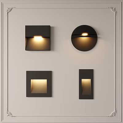 Unique Shaped Modern Wall Lamps With Various Designs For Home Decor Lighting 3d model