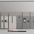 Modern refrigerator embedded refrigerator double door refrigerator single door refrigerator 3d model