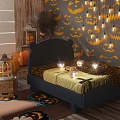 Halloween American Bedroom 3d model