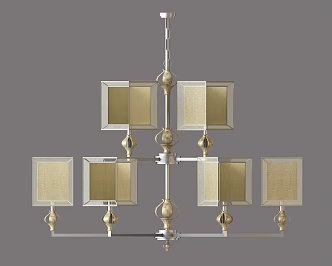 New Chinese Chandelier 3d model
