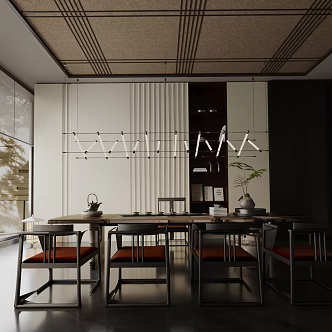 Modern table combination 3d model