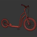 Modern Red Motorcycle With Large Tires Black Seat And Sleek Frame Design