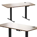 Modern Wooden Electric Height Adjustable Desk And Chair Combination For Home Office Daily Use