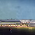 Style 8-shaped curve 4-layer commercial MALL 3d model