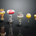 Diverse Equipment Models Featuring Unique Structural Designs And Colorful Details
