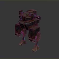 Mechanical Frog 3D Model Featuring Rusty Metal Robotic Structure And Biological Form