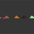 Vibrant Assorted Food Coloring Powders in Various Bright Colors for Baking Decorations