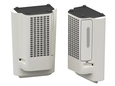 Modern White Household Electrical Appliances With Ventilation Grilles And Compact Design 3d model