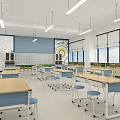 Science Classroom 3d model