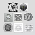 Air Conditioner Fan Various Modern Designs and Multiple Styles for Home Use 3d model