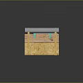 Practical Wooden Frame Household Supplies With Roll Material And Green Straps
