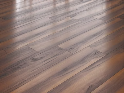 Wooden Flooring Construction With Natural Grain Smooth Surface And Warm Brown Planks 3d model