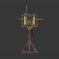 Ancient Wooden Catapult Medieval Siege Weapon With Lever And Launch Arm