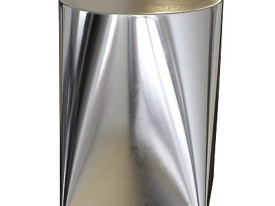 Elegant Modern Single Chair With Metallic Shiny Surface And Curved Structure 3d model
