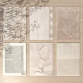 Quiet Cream Wind Carpet Combination 3d model