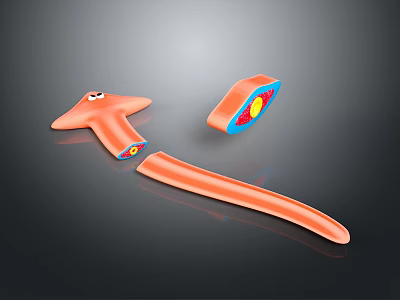 Playful Orange Cartoon Animal Character 3D Model Design With Bright Features 3d model