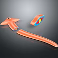 Playful Orange Cartoon Animal Character 3D Model Design With Bright Features