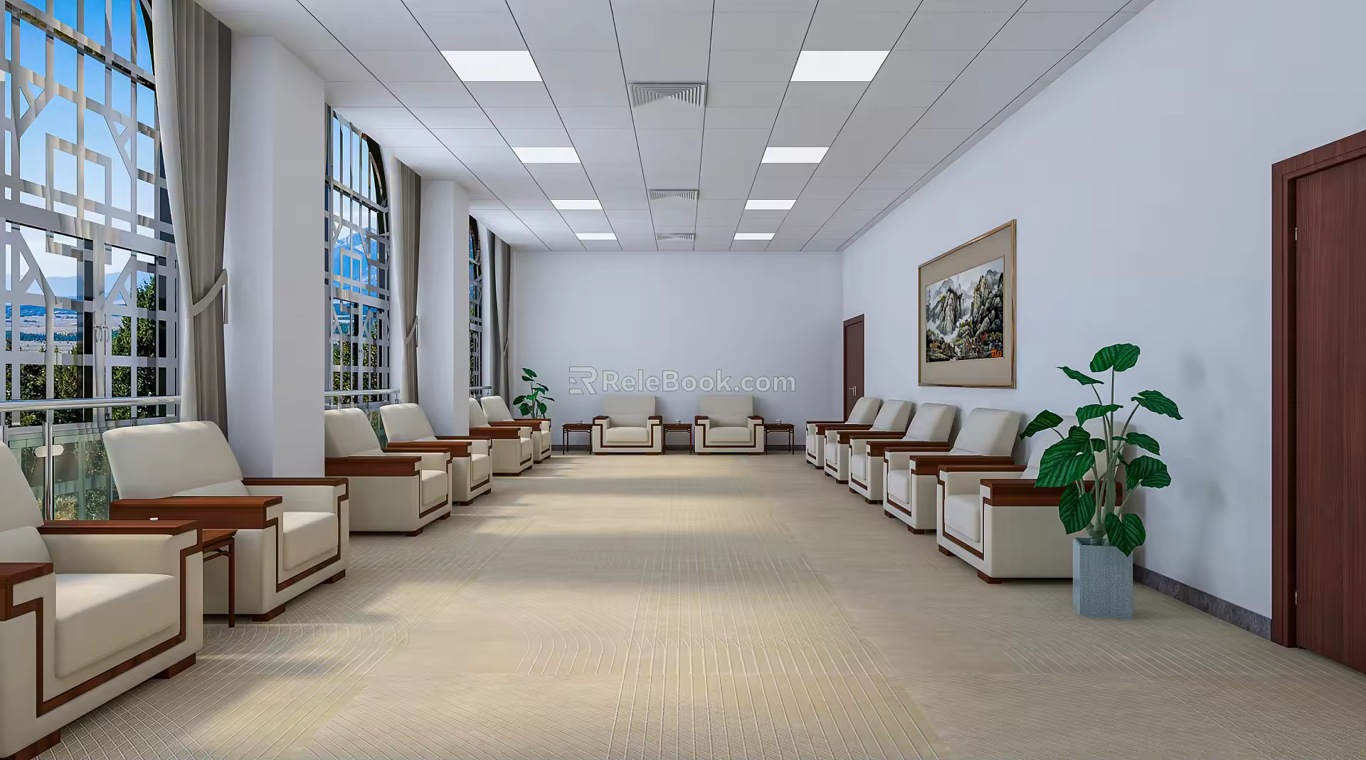 Modern Reception Room 3d model