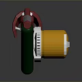 3D Modeled Colorful Computer Accessory With Red Green And Yellow Design