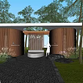 modern public toilets 3d model