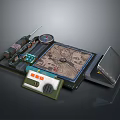Modern Tactical Weapon System With Integrated Map Display And Communication Tools 3d model