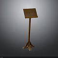 Classic Wooden Lectern With Square Top And Sturdy Four Legged Base